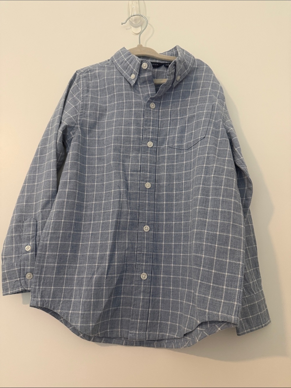 Janie and Jack Light Blue Windowpane Button-Down Shirt - boys
